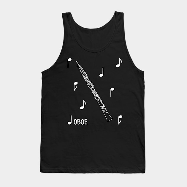 Musical Notes Oboe Tank Top by AngelFlame